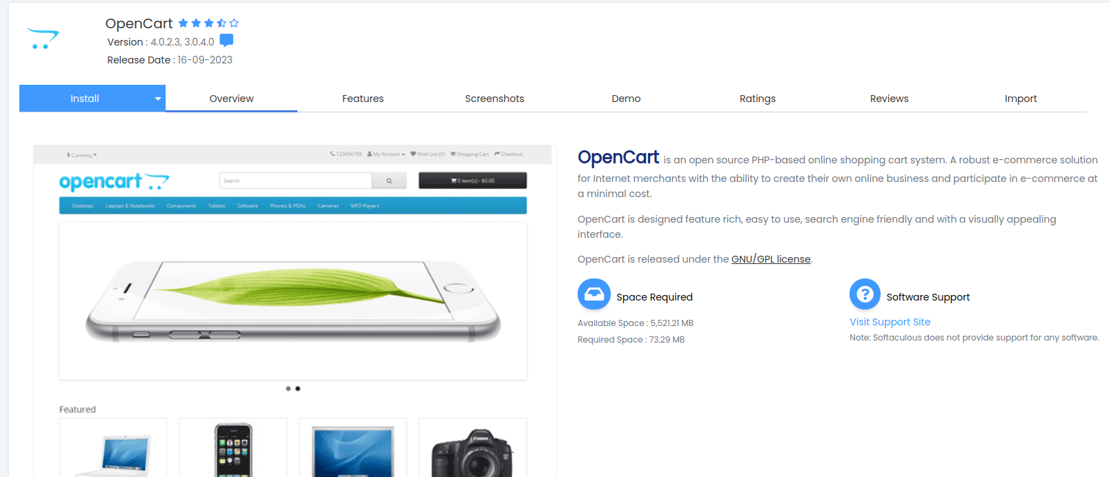Instalare OpenCart pe cPanel